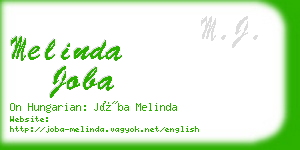 melinda joba business card